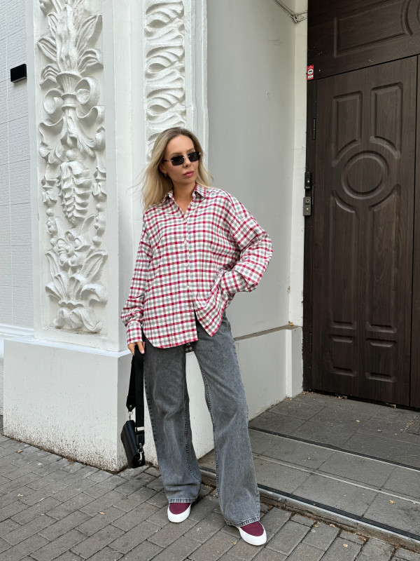 СОРОЧКА WEEKEND WEAR Bordo Check
